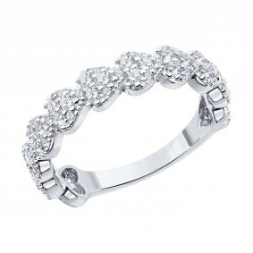 Серебряное кольцо SOKOLOV 94013919-91 с фианитом 94013919-91 фото
