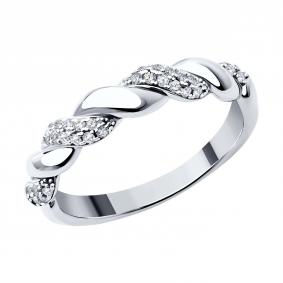 Серебряное кольцо SOKOLOV 94013937-91 с фианитом 94013937-91 фото