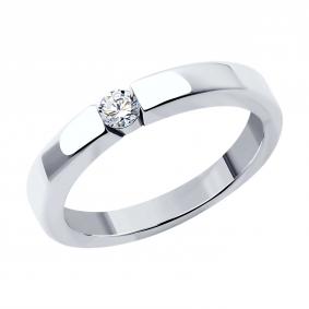 Серебряное кольцо SOKOLOV 94013961-91 с фианитом 94013961-91 фото