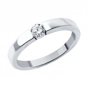 Серебряное кольцо SOKOLOV 94013962-91 с фианитом 94013962-91 фото