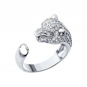 Серебряное кольцо SOKOLOV 94013967-91 с фианитом 94013967-91 фото