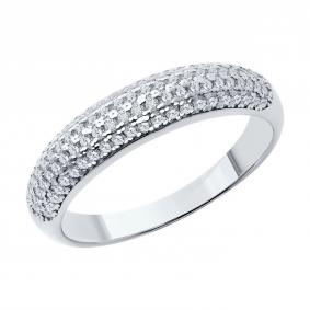 Серебряное кольцо SOKOLOV 94013996-91 с фианитом 94013996-91 фото