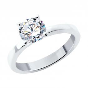 Серебряное кольцо SOKOLOV 94013999-91 с фианитом 94013999-91 фото