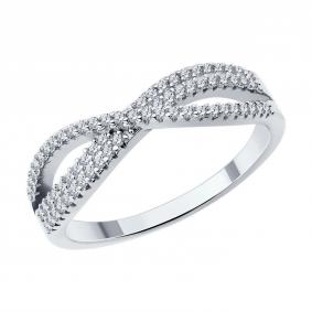 Серебряное кольцо SOKOLOV 94014000-91 с фианитом 94014000-91 фото