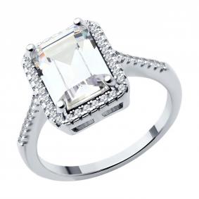 Серебряное кольцо SOKOLOV 94014004-91 с фианитом 94014004-91 фото