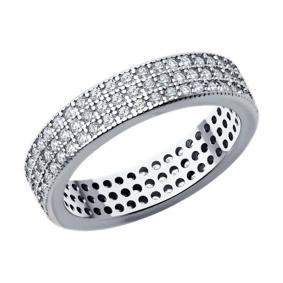 Серебряное кольцо SOKOLOV 94014009-91 с фианитом 94014009-91 фото
