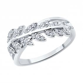 Серебряное кольцо SOKOLOV 94014025-91 с фианитом 94014025-91 фото