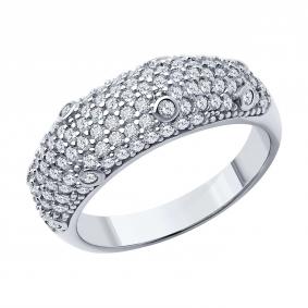 Серебряное кольцо SOKOLOV 94014111-91 с фианитом 94014111-91 фото