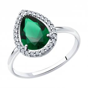 Серебряное кольцо SOKOLOV 94014202-91 с фианитом 94014202-91 фото