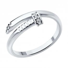 Серебряное кольцо SOKOLOV 94014212-91 с фианитом 94014212-91 фото