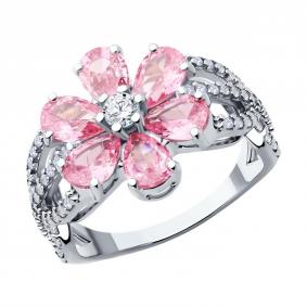 Серебряное кольцо SOKOLOV 94014224-91 с фианитом 94014224-91 фото