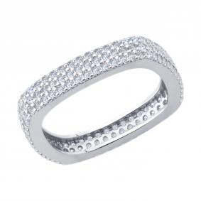 Серебряное кольцо SOKOLOV 94014274-91 с фианитом 94014274-91 фото