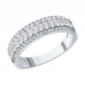 Серебряное кольцо SOKOLOV 94014499-91 с фианитом 94014499-91 фото