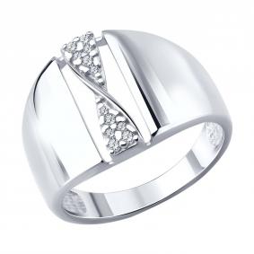 Серебряное кольцо SOKOLOV 94014837 с фианитом 94014837 фото