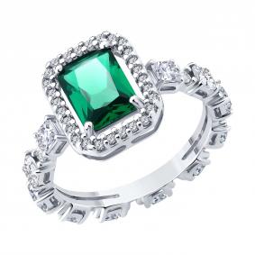 Серебряное кольцо SOKOLOV 94014862 с фианитом 94014862 фото