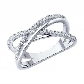 Серебряное кольцо SOKOLOV 94014882-91 с фианитом 94014882-91 фото