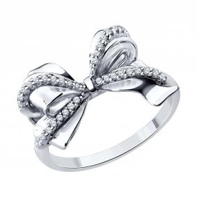 Серебряное кольцо SOKOLOV 94014885-91 с фианитом 94014885-91 фото