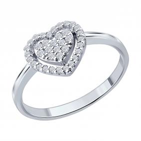 Серебряное кольцо SOKOLOV 94014896-91 с фианитом 94014896-91 фото