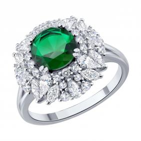 Серебряное кольцо SOKOLOV 94014901-91 с фианитом 94014901-91 фото