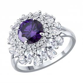 Серебряное кольцо SOKOLOV 94014902-91 с фианитом 94014902-91 фото