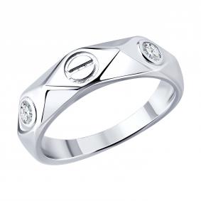 Серебряное кольцо SOKOLOV 94014905-91 с фианитом 94014905-91 фото