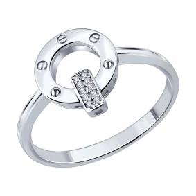 Серебряное кольцо SOKOLOV 94014907-91 с фианитом 94014907-91 фото