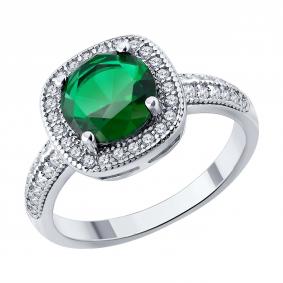 Серебряное кольцо SOKOLOV 94014912-91 с фианитом 94014912-91 фото