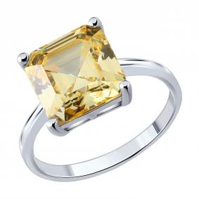 Серебряное кольцо SOKOLOV 94014915-91 с фианитом 94014915-91 фото