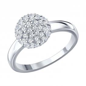 Серебряное кольцо SOKOLOV 94014916-91 с фианитом 94014916-91 фото