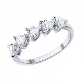 Серебряное кольцо SOKOLOV 94014921-91 с фианитом 94014921-91 фото
