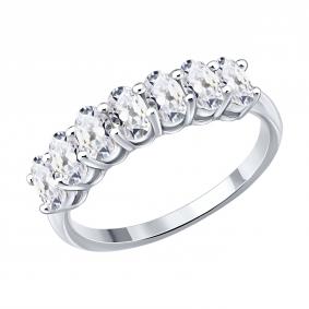 Серебряное кольцо SOKOLOV 94014922-91 с фианитом 94014922-91 фото