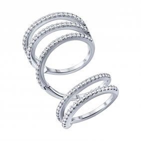 Серебряное кольцо SOKOLOV 94014926 с фианитом 94014926 фото