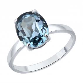 Серебряное кольцо SOKOLOV 94014930 с ювелирным кристаллом 94014930 фото