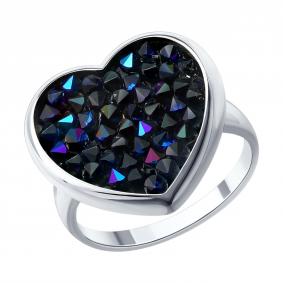 Серебряное кольцо SOKOLOV с кристальной тканью 94014931 94014931 фото