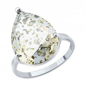 Серебряное кольцо SOKOLOV 94014939 с ювелирным кристаллом 94014939 фото