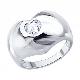 Серебряное кольцо SOKOLOV 94014941 с фианитом 94014941 фото