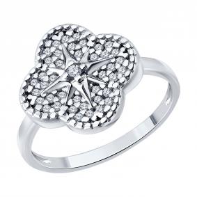 Серебряное кольцо SOKOLOV 94014982 с фианитом 94014982 фото