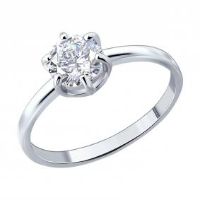 Серебряное кольцо SOKOLOV с бриллианитом 94014996 94014996 фото