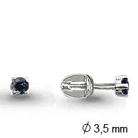 Серьги из белого золота AQUAMARINE 940206 с сапфиром 940206 фото