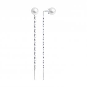 Серебряные серьги SOKOLOV 94022191 с жемчугом 94022191 фото