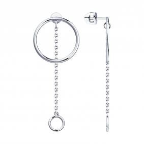 Серебряные серьги SOKOLOV 94023076 94023076 фото