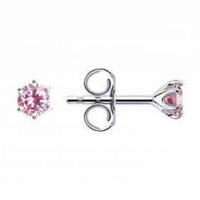 Серебряные серьги SOKOLOV 94023122-91 с фианитом 94023122-91 фото