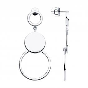 Серебряные серьги SOKOLOV 94023398 94023398 фото