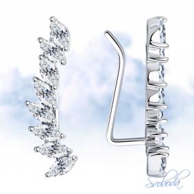 Серебряные серьги SOKOLOV 94024257-91 с фианитом 94024257-91 фото