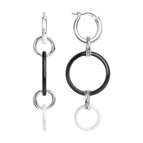 Серебряные серьги-трансформеры SOKOLOV с керамикой 94025050 94025050 фото