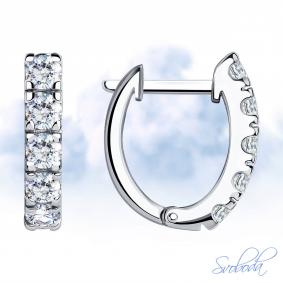 Серебряные серьги SOKOLOV 94025232-91 с фианитом 94025232-91 фото