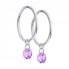 Серебряные серьги-трансформеры SOKOLOV с фианитом 94025603 94025603 фото