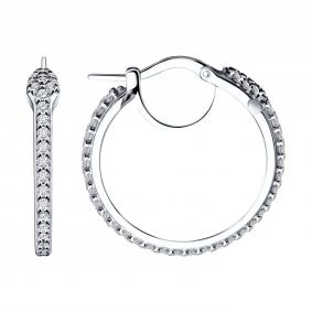 Серебряные серьги Символ года Змея SOKOLOV с фианитом 94025641-91 94025641-91 фото