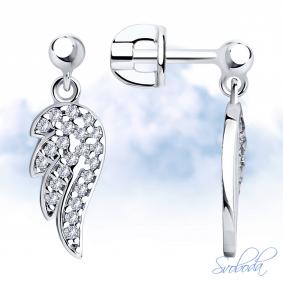 Серебряные серьги SOKOLOV 94025757-91 с фианитом 94025757-91 фото