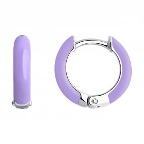 Серебряные серьги SOKOLOV 94025866 с эмалью 94025866 фото